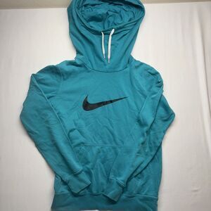 Nike Club Pull Over Funnel Neck Women's M Hoodie (617328-349) Running EUC